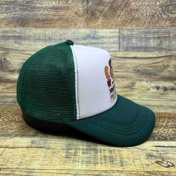 Yogi Bear's Honey Fried Chicken Mens Trucker Hat Green Snapback 60s Defunct Cap - Picture 4 of 8